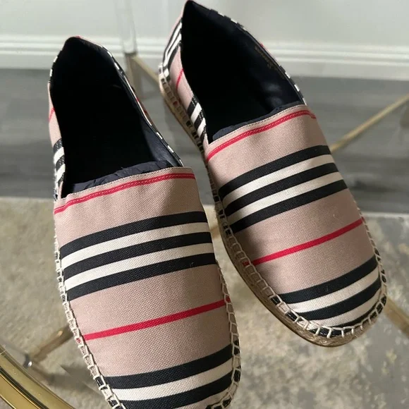 Burberry | Shoes | Burberry Red And Black Loafers Slipons 